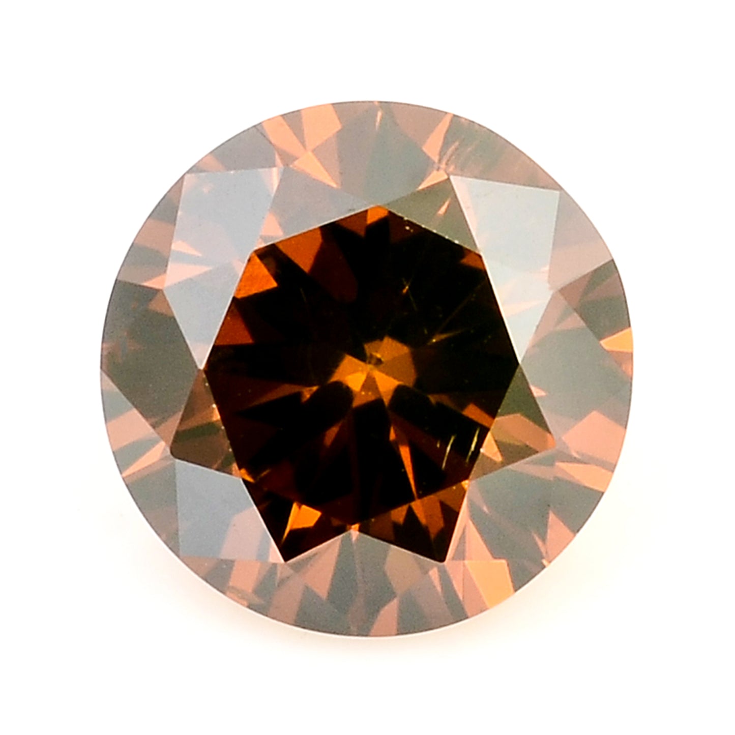 0.27 Red Diamond Round Loose Gemstone