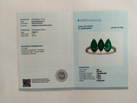 1.80 Ct Marquise Mixed Cut Natural Emerald 14K Gold Ring