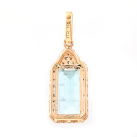 1.96 Ct Octagon Step Cut Natural Emerald 14K Gold Pendant