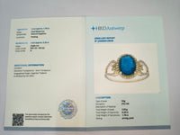 1.98 Ct Oval Natural Sapphire 14K Gold Ring