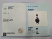 2.70 Ct Oval Mixed Cut Natural Sapphire 14K Gold Pendant