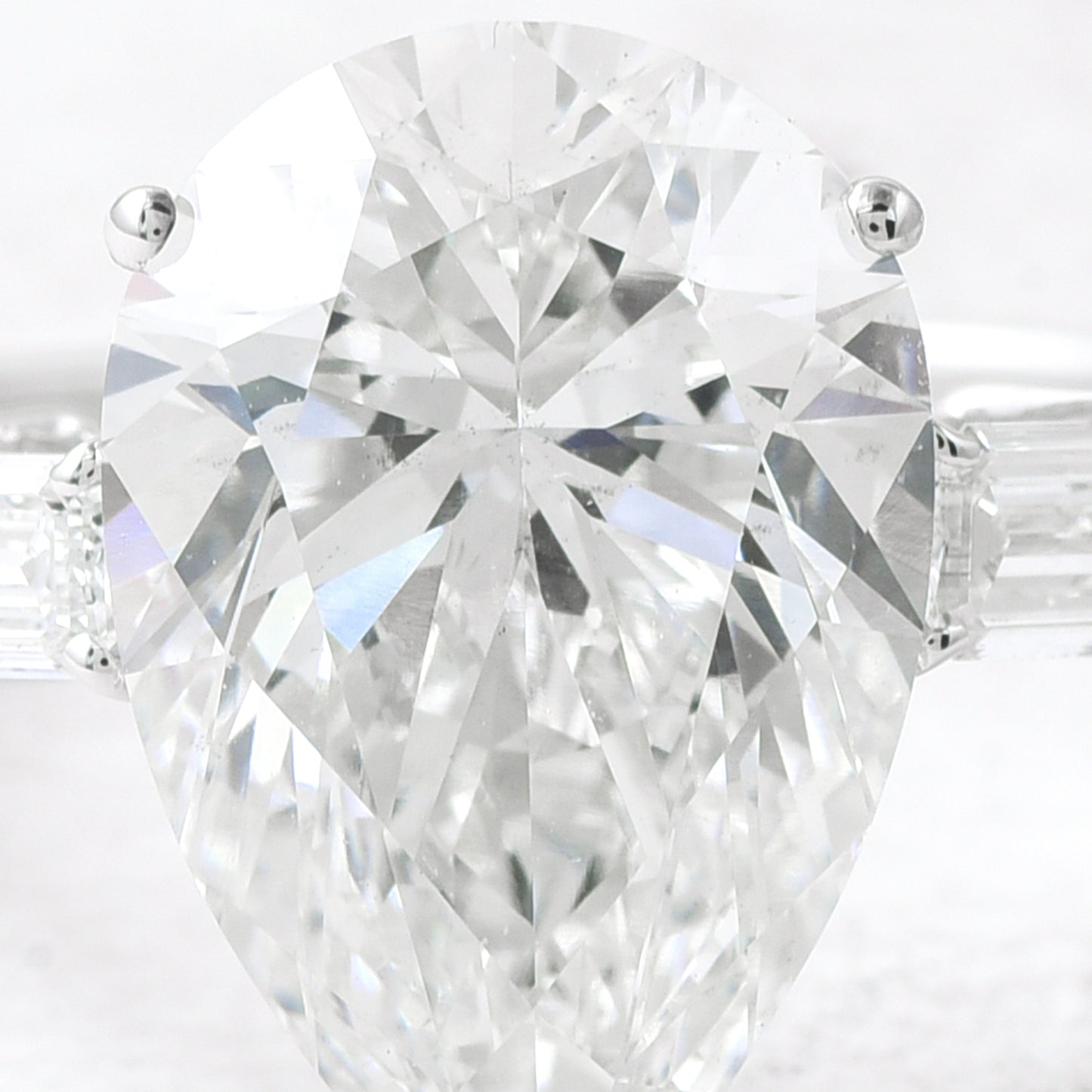 5.12 Ct Pear Lab Grown Diamond 14K Gold Ring