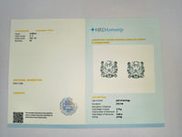4.05 Carats Lab Grown Diamond 14K Gold Earrings