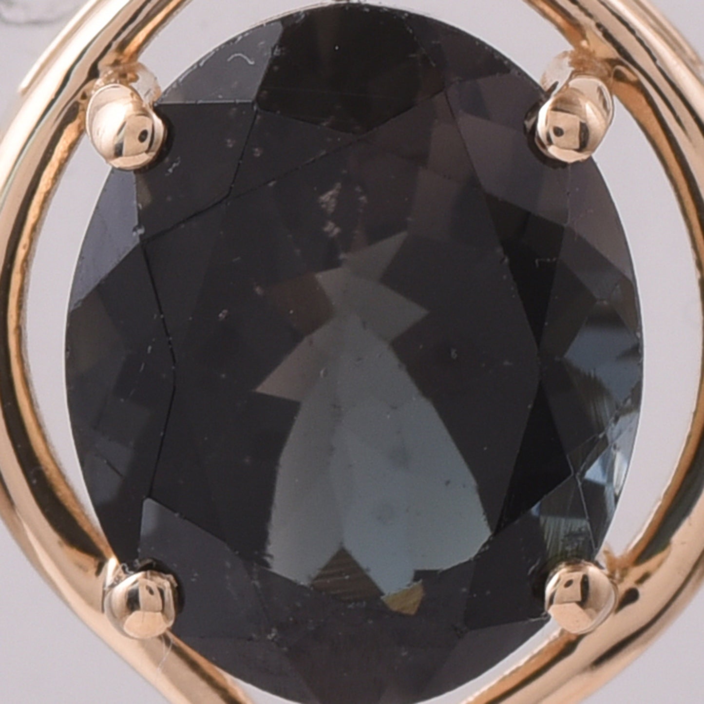 2.89 Ct Oval Mixed Cut Natural Tourmaline 14K Gold Pendant