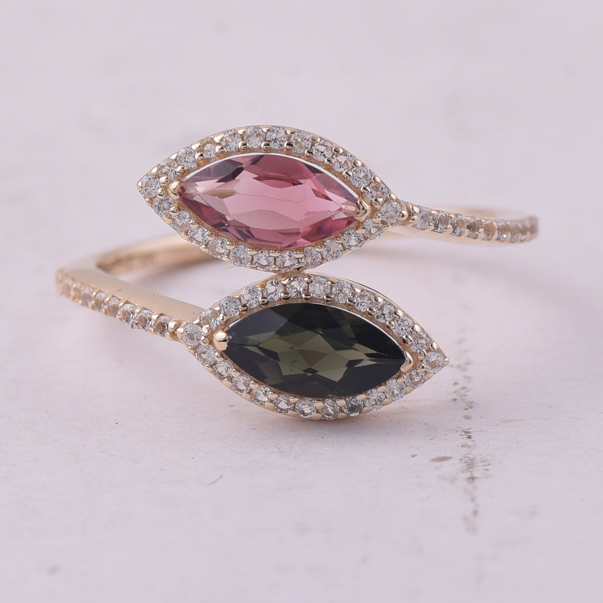 1.13 Ct Marquise Tourmaline 9K Gold Ring