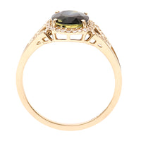 2.11 Ct Oval Natural Sapphire 14K Gold Ring