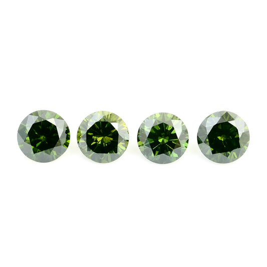 0.62 Green Diamond Round Loose Gemstone