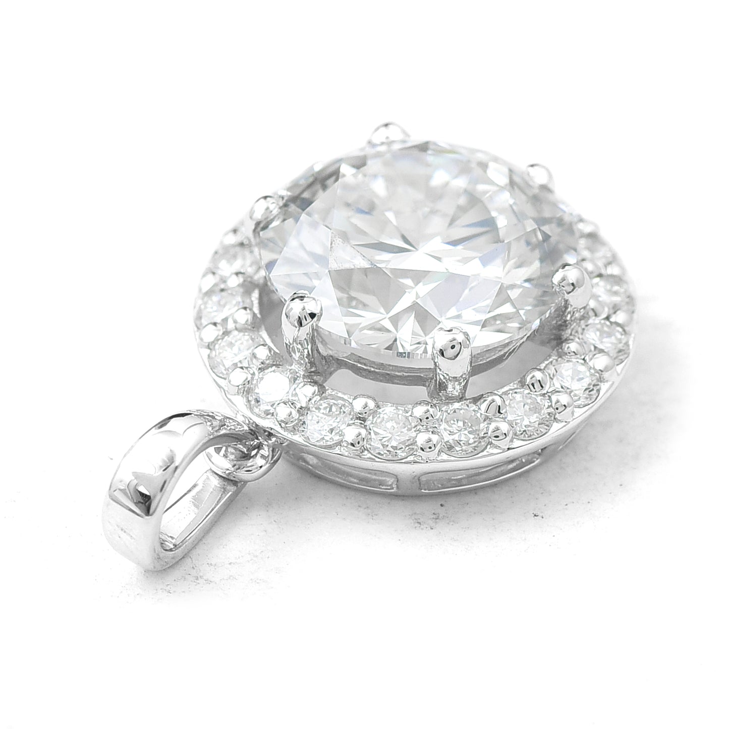 3.29 Carats Lab Grown Diamond 14K Gold Pendant