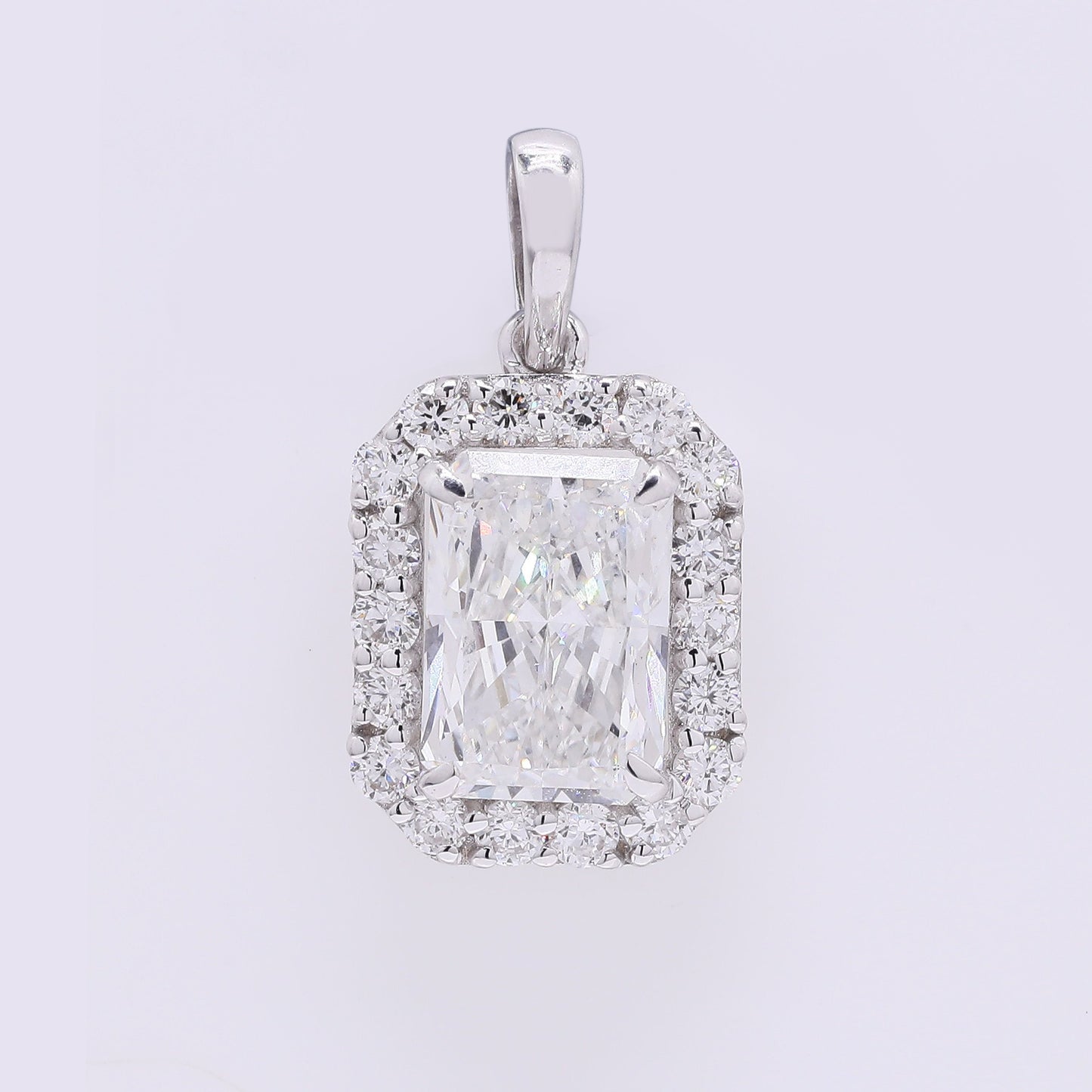 2.34 Carats Lab Grown Diamond 14K Gold Pendant