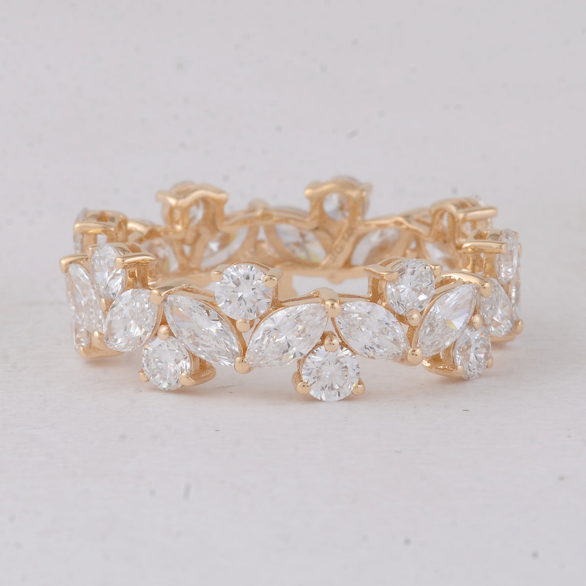 3.17 Carats Lab Grown Diamond 14K Gold Ring