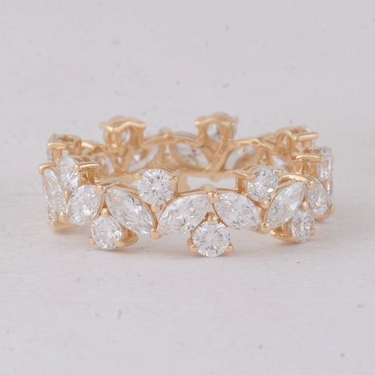 3.17 Carats Lab Grown Diamond 14K Gold Ring