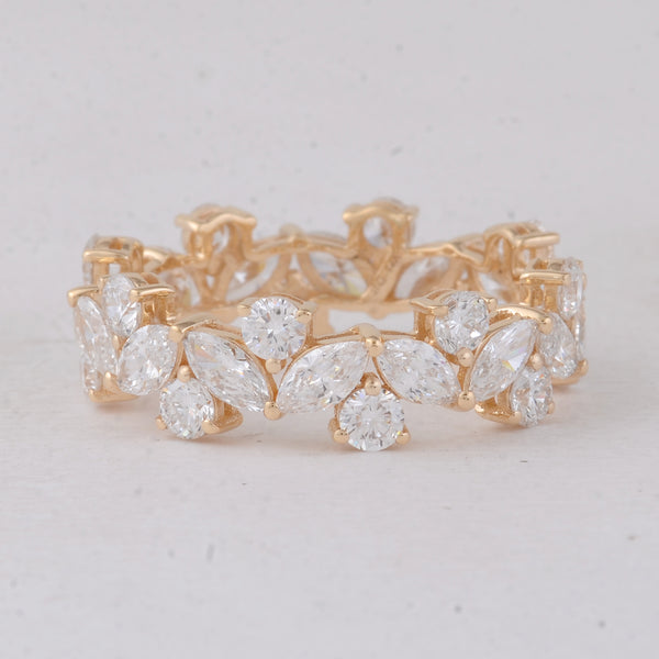 3.17 Carats Lab Grown Diamond 14K Gold Ring