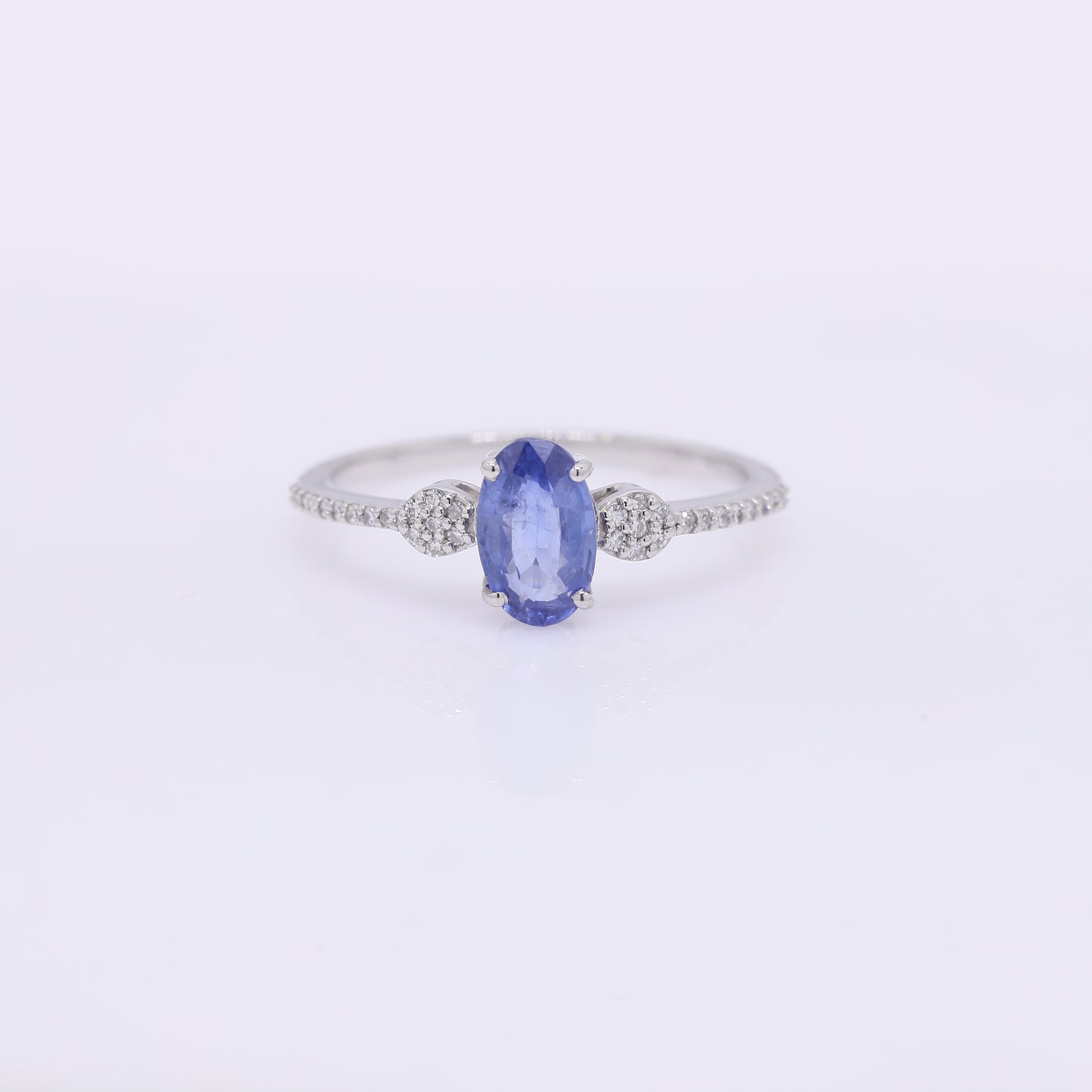 1.35 Ct Oval Mixed Cut Natural Sapphire 950 Platinum Ring