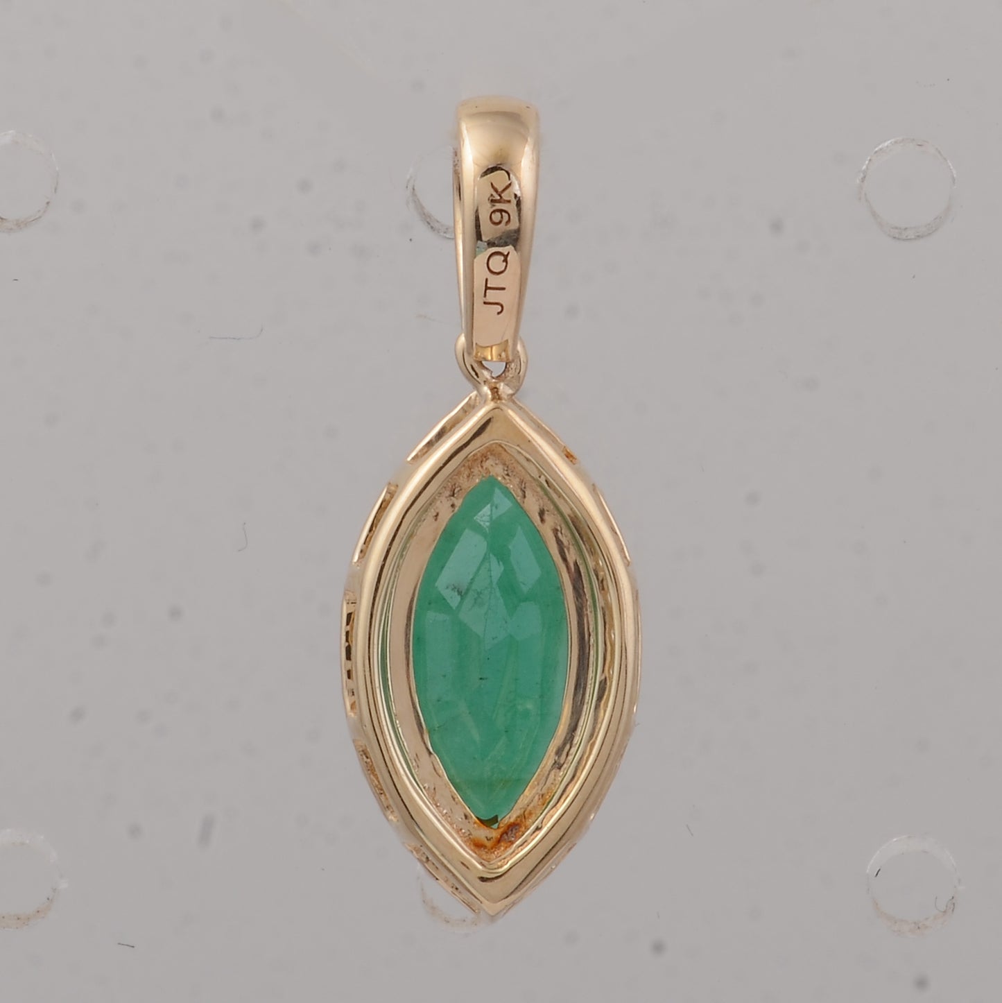 1.47 Ct Marquise Emerald 9K Gold Pendant