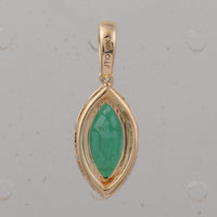 1.47 Ct Marquise Emerald 9K Gold Pendant