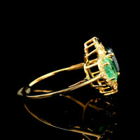 3.22 Ct Oval Sapphire 14K Gold Ring