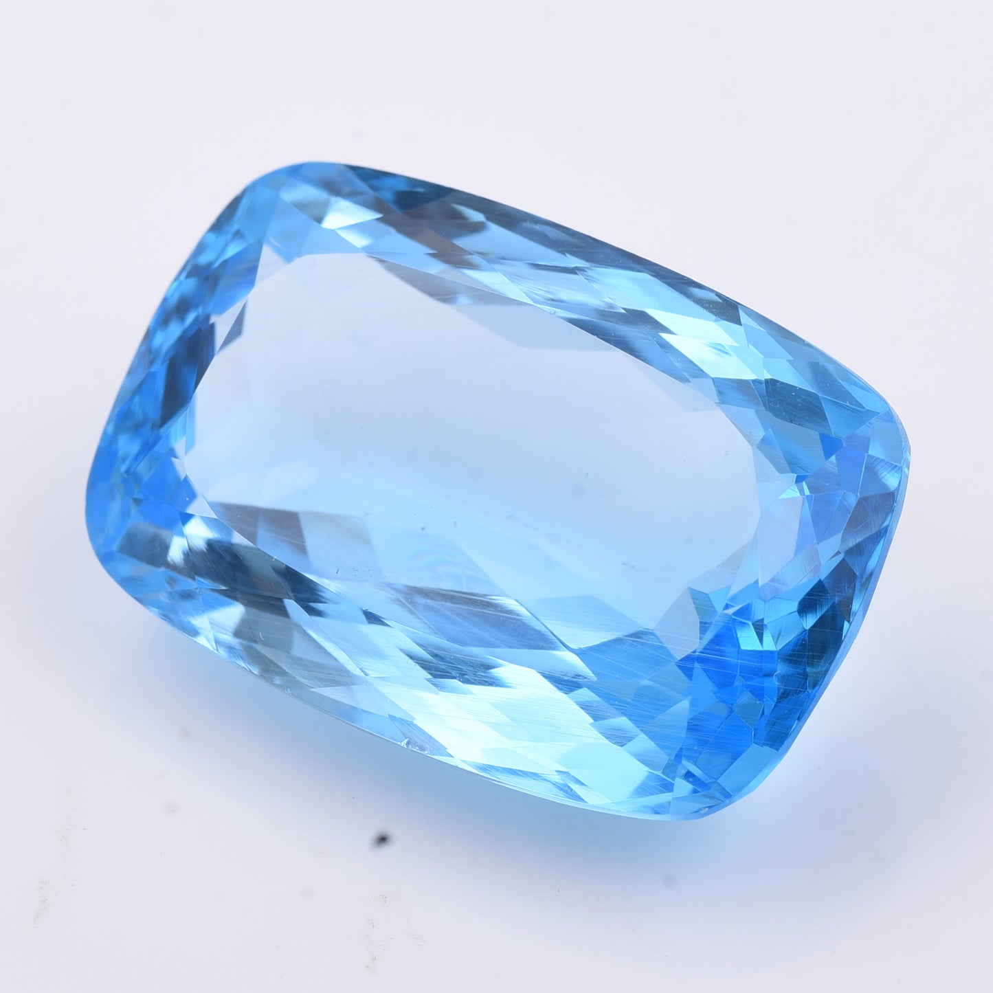 44.56 Natural Topaz Blue Topaz Rectangular Cushion Mixed Cut Gemstone