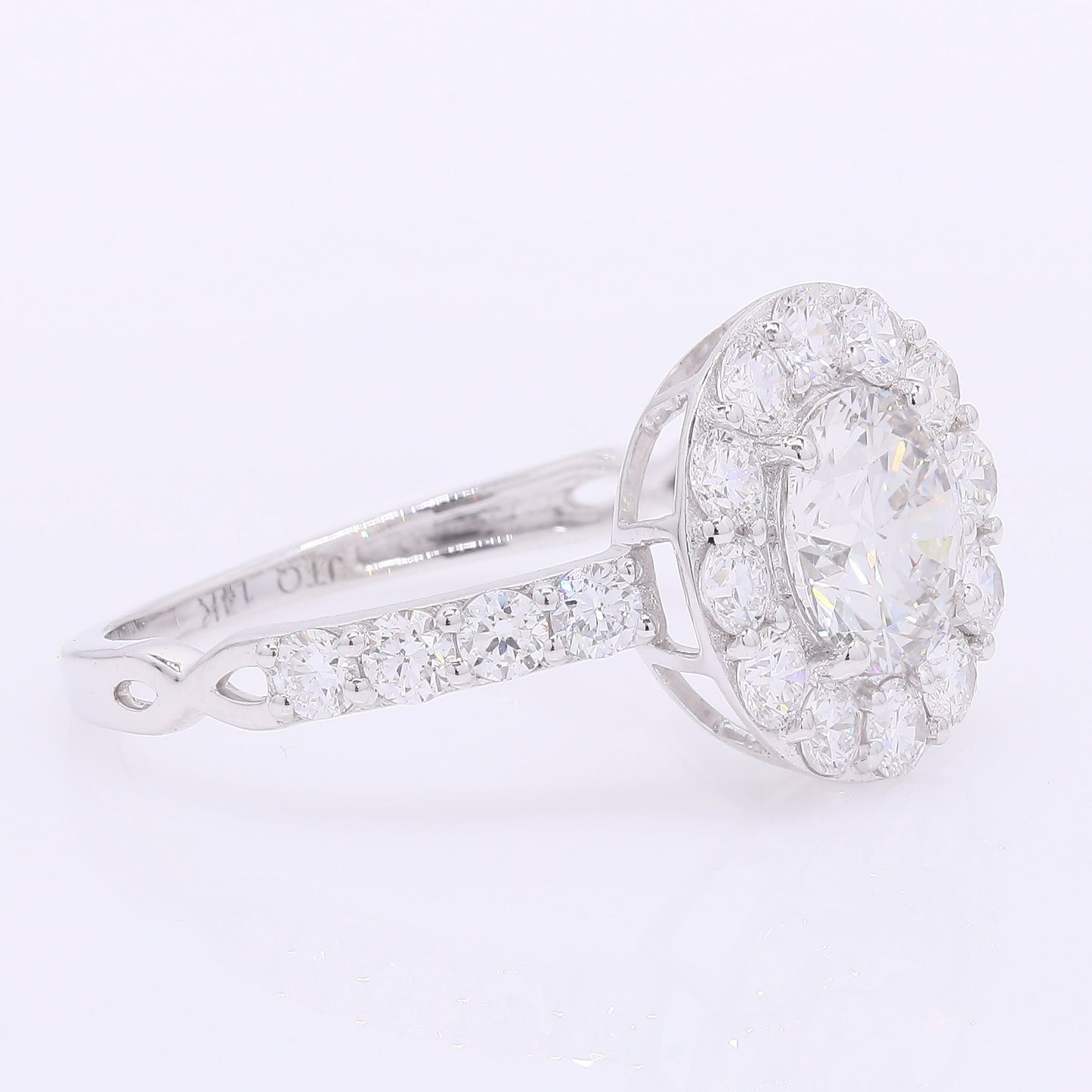 2.06 Carats Lab Grown Diamond 14K Gold Ring