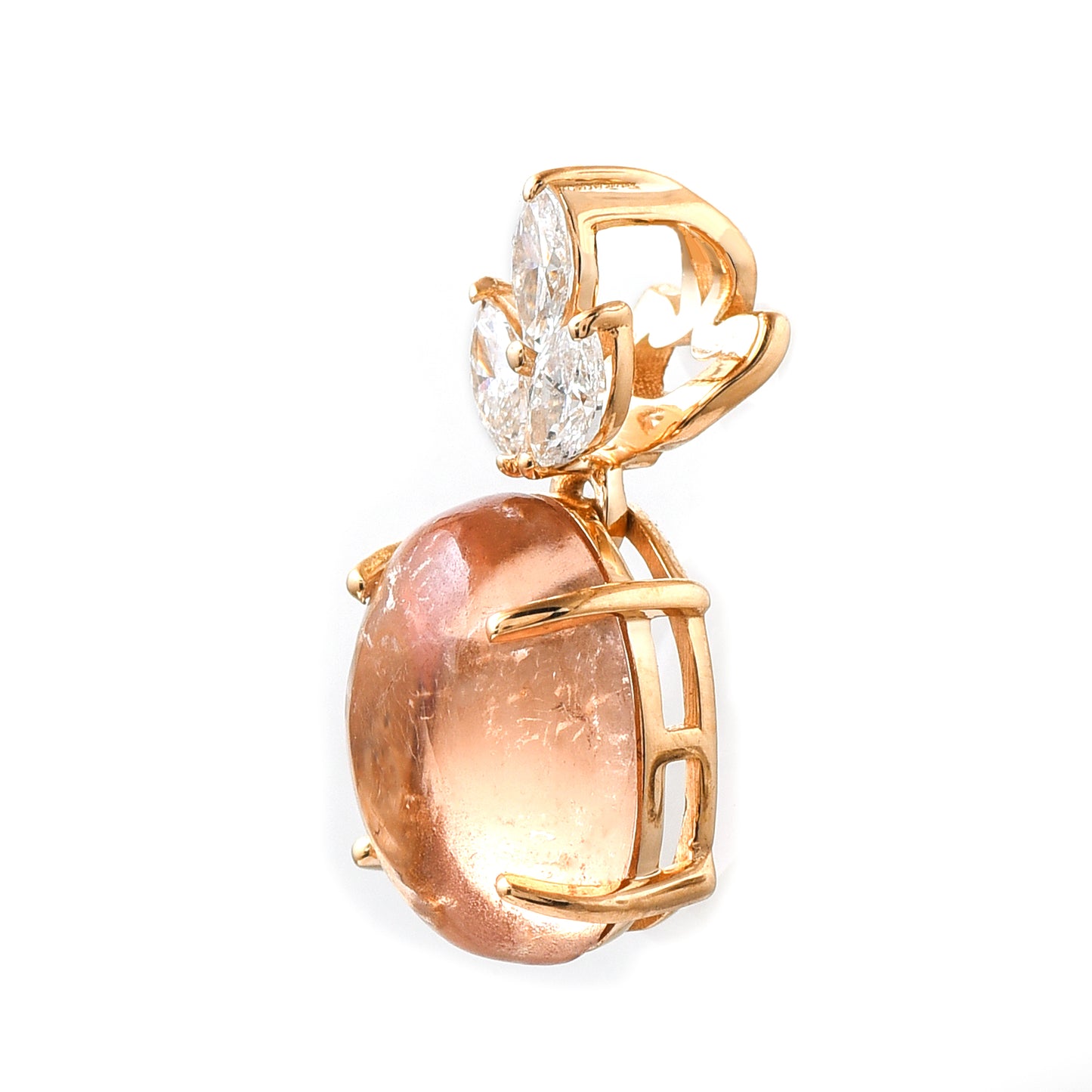 3.14 Ct Oval Tourmaline 14K Gold Pendant
