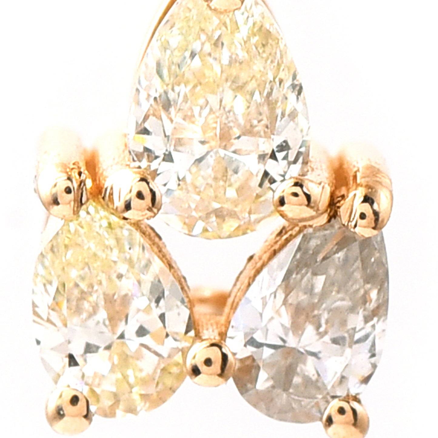 0.52 Ct Pear Diamond 14K Gold Pendant