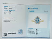 1.35 Ct Oval Natural Aquamarine 14K Gold Ring