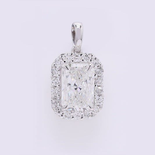 2.30 Carats Lab Grown Diamond 14K Gold Pendant
