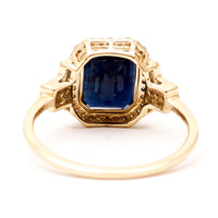 2.74 Ct Octagon Natural Sapphire 14K Gold Ring