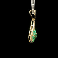 1.17 Ct Round Emerald 14K Gold Pendant