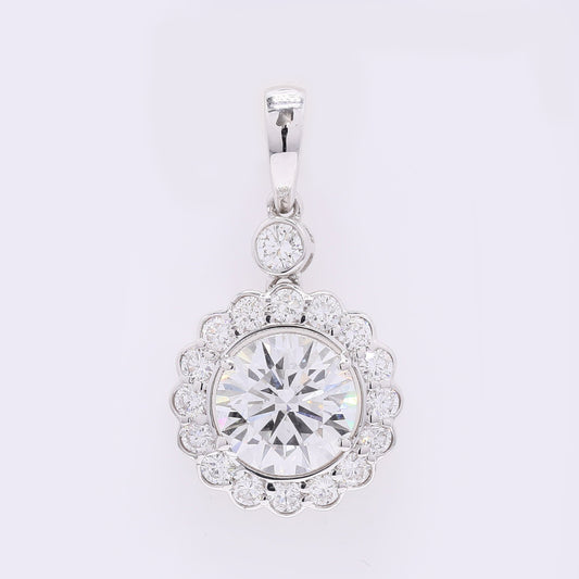 2.23 Carats Lab Grown Diamond 14K Gold Pendant