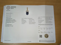 2.51 Ct Oval Mixed Cut Natural Corundum Sapphire 14K Gold Pendant