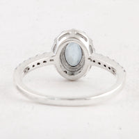 1.68 Ct Oval Swiss Blue Topaz 925 Sterling Silver Ring