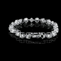 20.94 Ct Round Lab Grown Diamond 14K Gold Bracelet