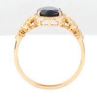 2.26 Ct Oval Mixed Cut Natural Sapphire 14K Gold Ring