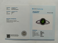 2.42 Ct Oval Mixed Cut Natural Green Sapphire 950 Platinum Ring