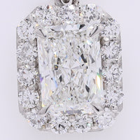 2.56 Carats Lab Grown Diamond 950 Platinum Pendant