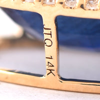 9.49 Ct Oval Mixed Cut Natural Sapphire 14K Gold Pendant