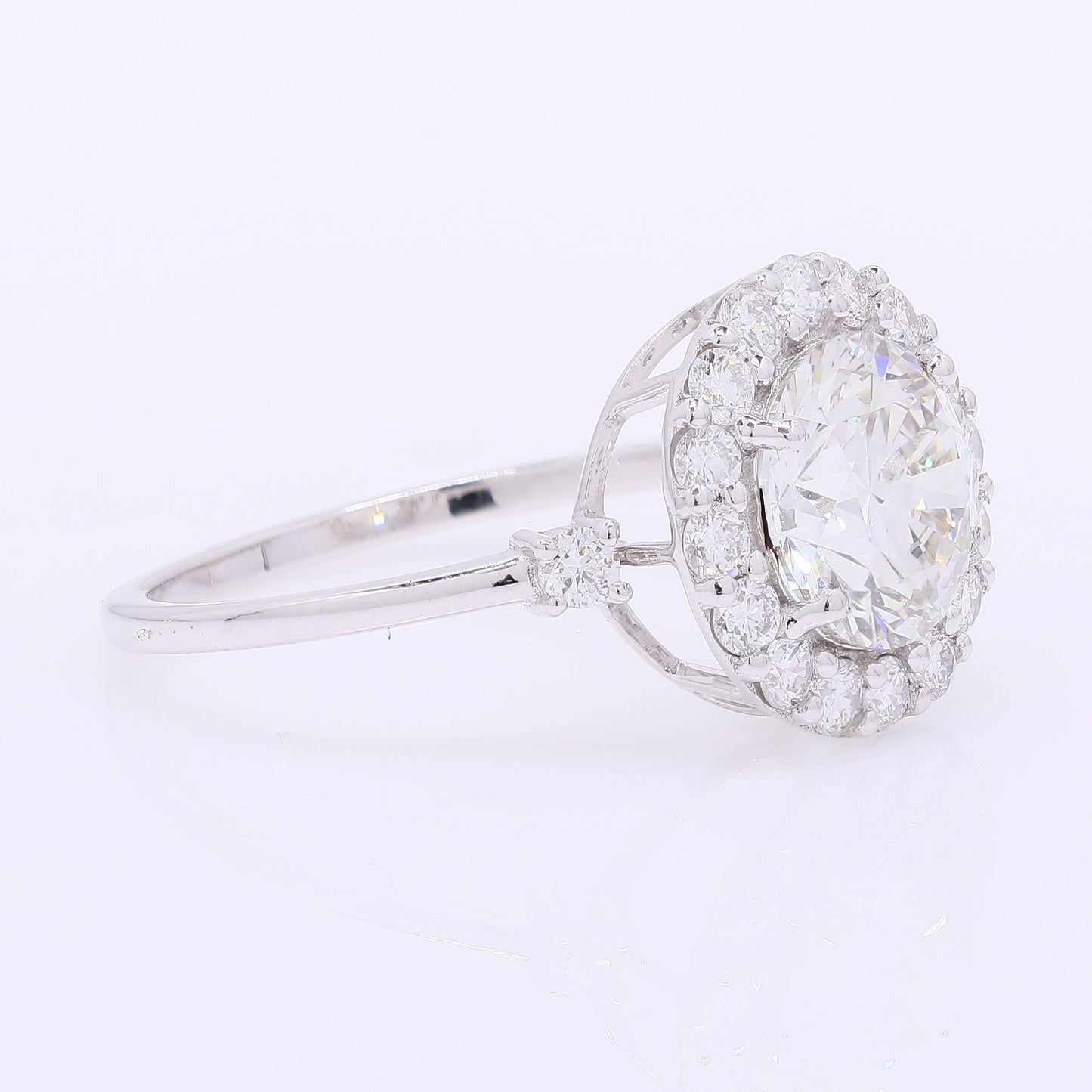 2.65 Carats Lab Grown Diamond 14K Gold Ring
