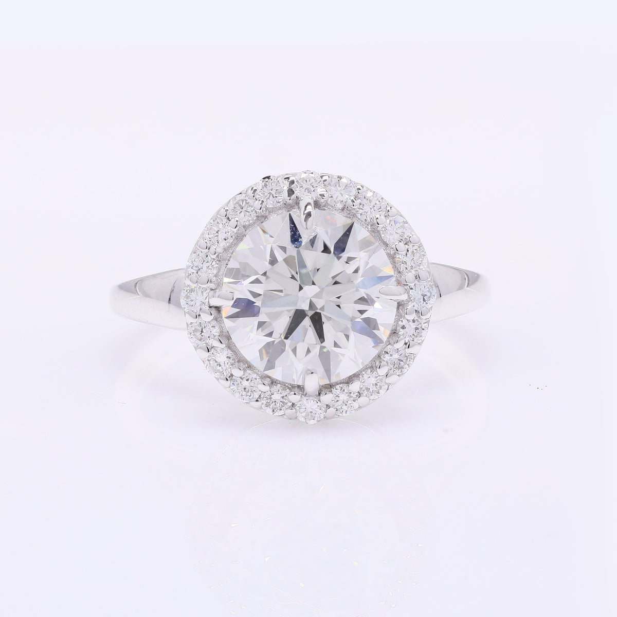 3.19 Carats Lab Grown Diamond 14K Gold Ring