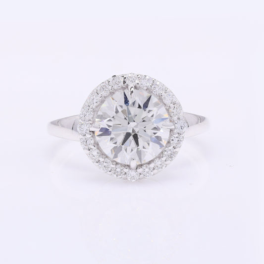 3.19 Carats Lab Grown Diamond 14K Gold Ring