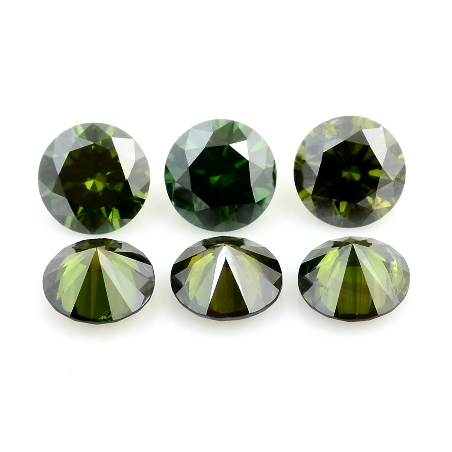 0.71 Green Diamond Round Loose Gemstone