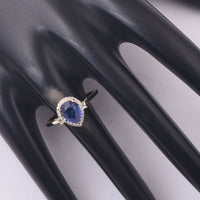 1.42 Ct Pear Sapphire 9K Gold Ring