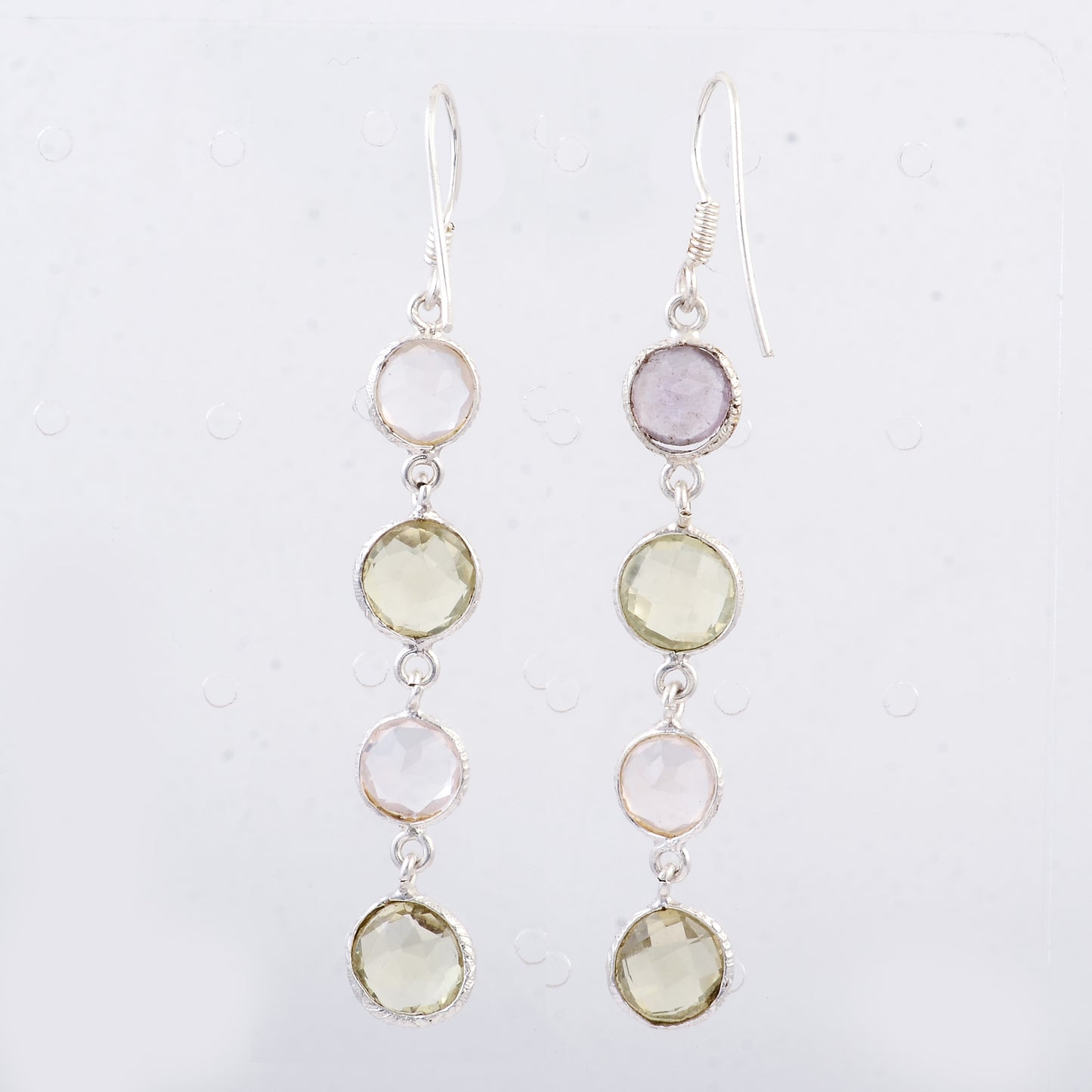10.40 Ct Lemon Quartz 925 Sterling Silver Earrings