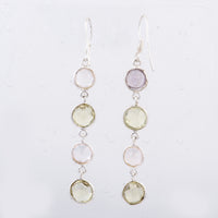 10.40 Ct Lemon Quartz 925 Sterling Silver Earrings