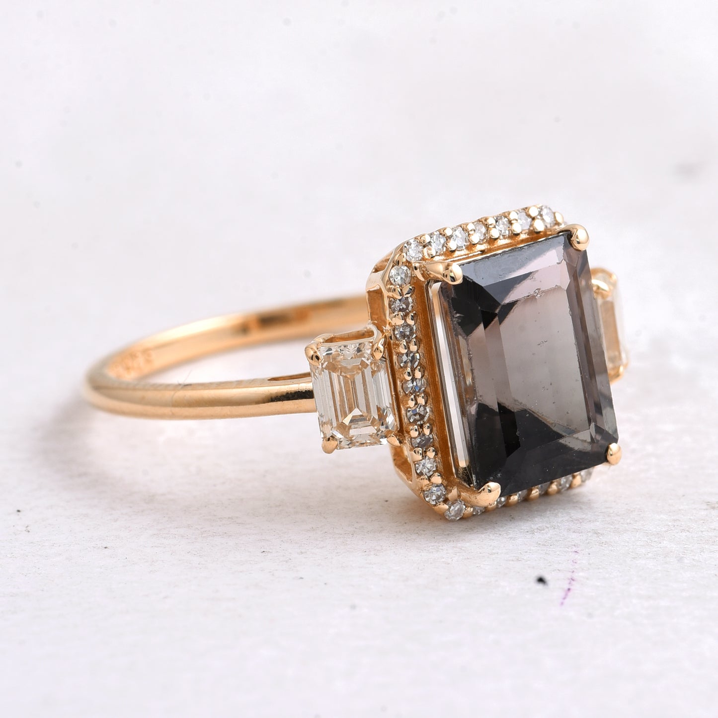 3.26 Ct Octagon Tourmaline 14K Gold Ring