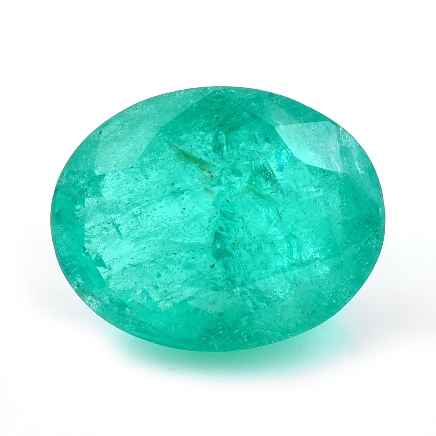 3.97 Natural Beryl Emerald Oval Mixed Cut Gemstone