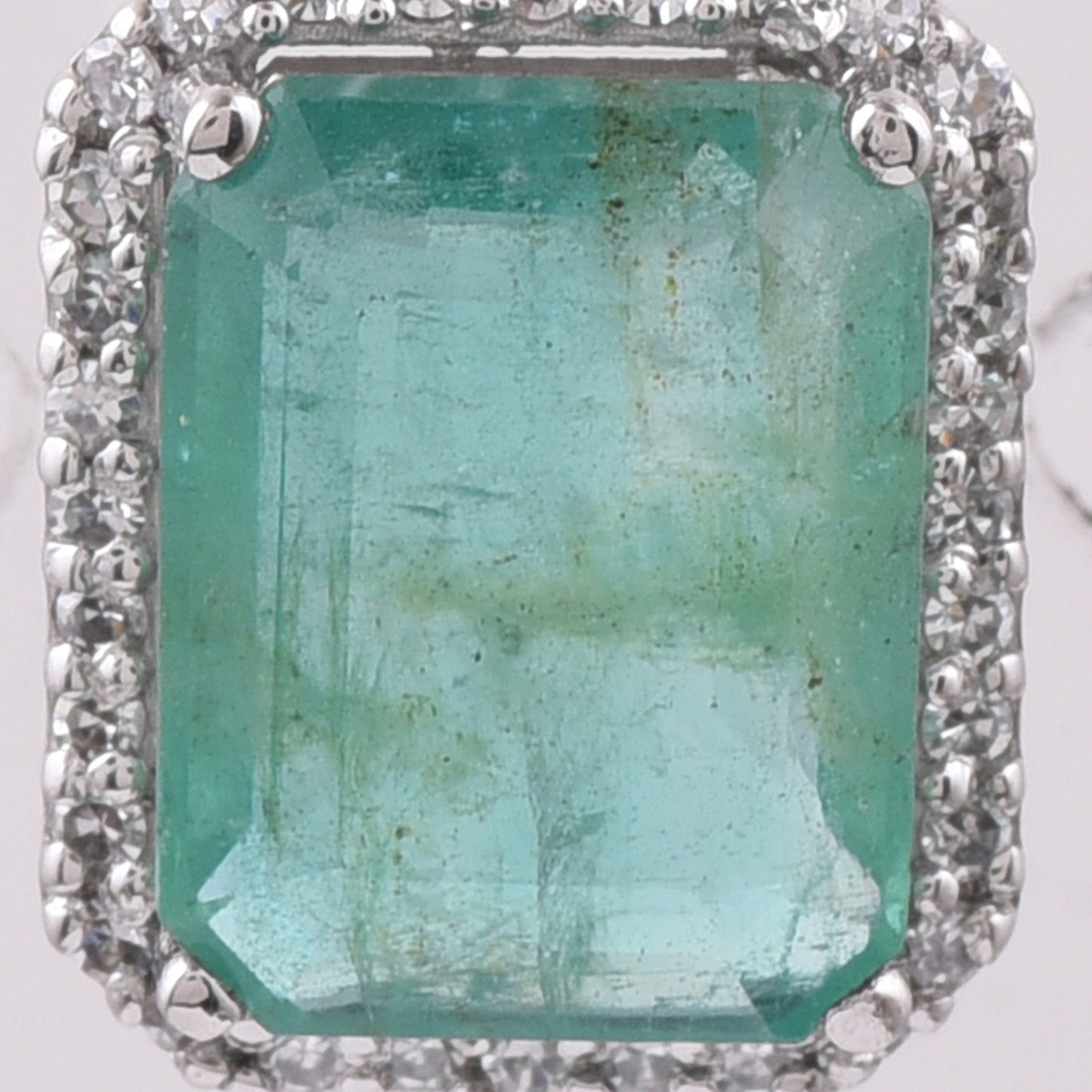 1.98 Ct Octagon Step Cut Natural Emerald 950 Platinum Pendant