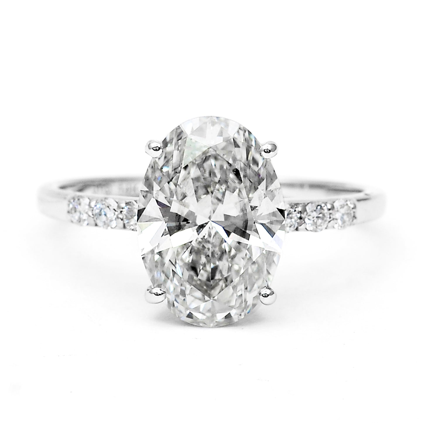 3.14 Carats Lab Grown Diamond 14K Gold Ring