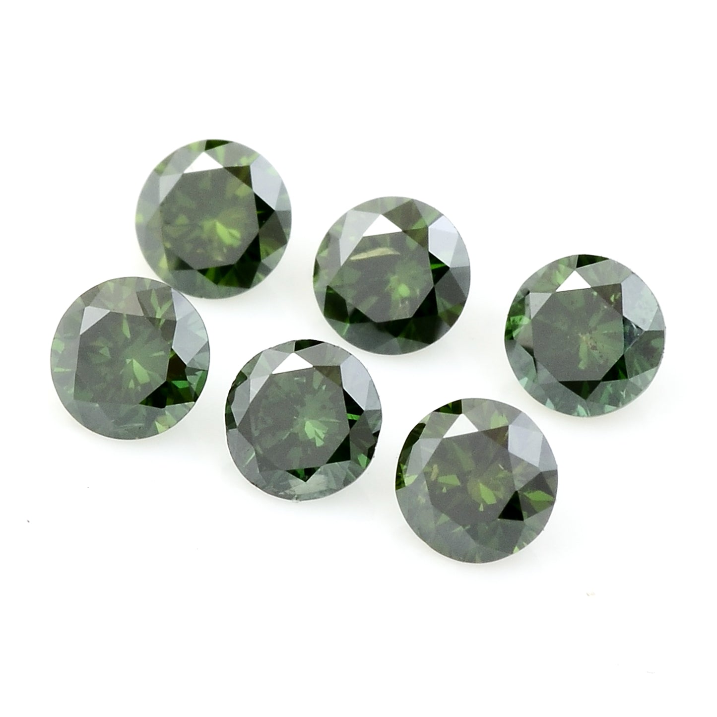 0.50 Green Diamond Round Loose Gemstone