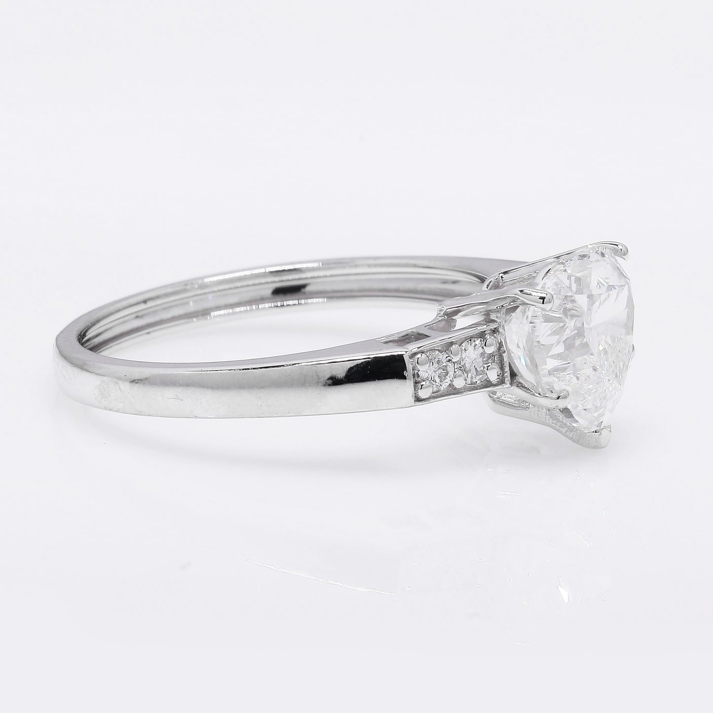 2.07 Ct Heart Brilliant Lab Grown Diamond 14K Gold Ring