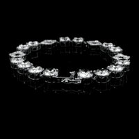 23.50 Ct Round Lab Grown Diamond 14K Gold Bracelet